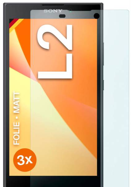 moex FlexProtect Matt für Sony Xperia L2 – Anti Reflex Schutzfolie für besten Displayschutz, Matt