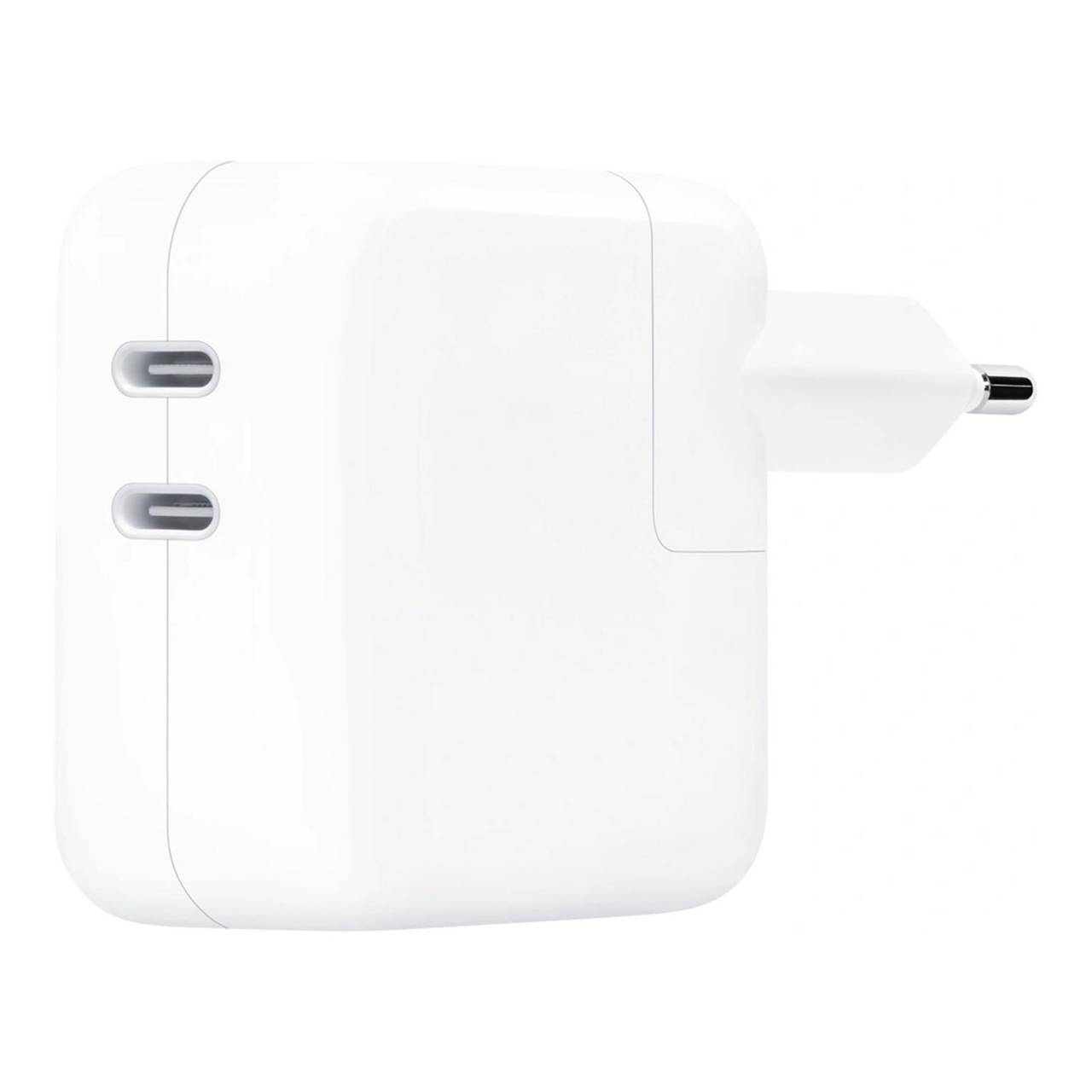 Apple Netzteil – 2x USB-C Ladegerät für Smartphones und andere Geräte, kompatibel mit dem Reise-Adapter-Kit, 35W