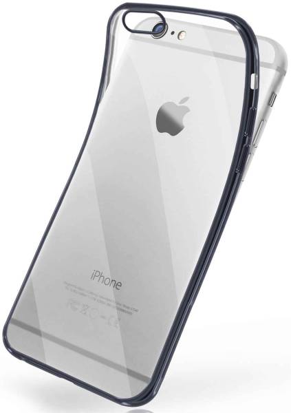 moex Chrome Case für Apple iPhone 6 Plus – Handy Bumper mit Chrom Rand – Transparente Hülle