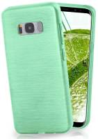moex Brushed Case für Samsung Galaxy S8 – Silikon Handyhülle, Backcover in Aluminium Optik