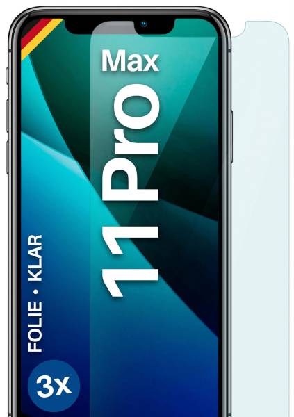 moex FlexProtect Klar für Apple iPhone 11 Pro Max – Schutzfolie für unsichtbaren Displayschutz, Ultra klar