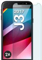 moex ShockProtect Klar für Samsung Galaxy J3 (2017) – Panzerglas für kratzfesten Displayschutz, Ultra klar