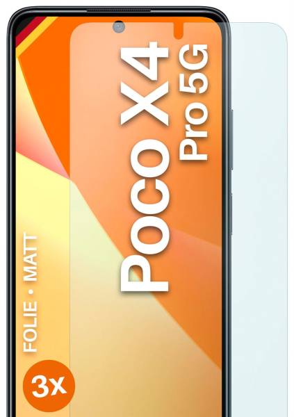 moex FlexProtect Matt für Xiaomi Poco X4 Pro 5G – Anti Reflex Schutzfolie für besten Displayschutz, Matt