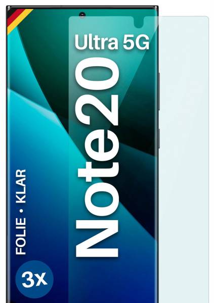 moex FlexProtect Klar für Samsung Galaxy Note 20 Ultra 5G – Schutzfolie für unsichtbaren Displayschutz, Ultra klar