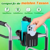 Guiseapue Getränke- und Handyhalter – Universeller Halter für Kinderwagen Getränke Flaschen Handyaufbewahrung