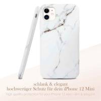 ONEFLOW Sense Case für Apple iPhone 12 mini Designer Hülle aus Silikon, Marmor Muster Handyhülle