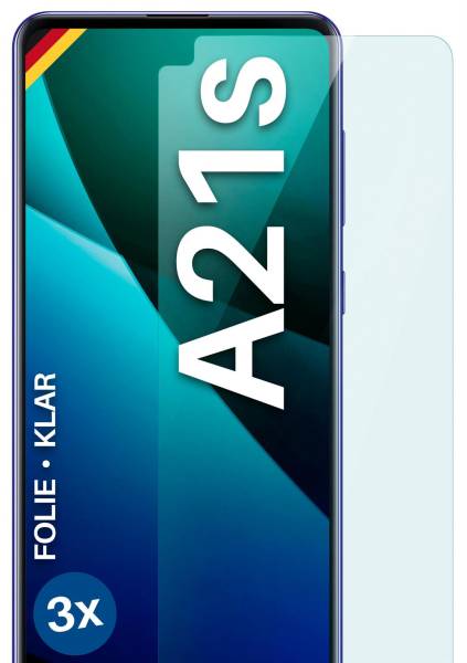 moex FlexProtect Klar für Samsung Galaxy A21s – Schutzfolie für unsichtbaren Displayschutz, Ultra klar