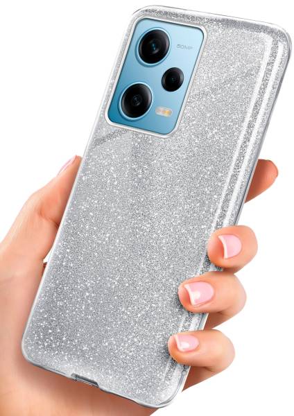 ONEFLOW Glitter Case für Xiaomi Redmi Note 12 Pro 5G – Glitzer Hülle aus TPU, designer Handyhülle