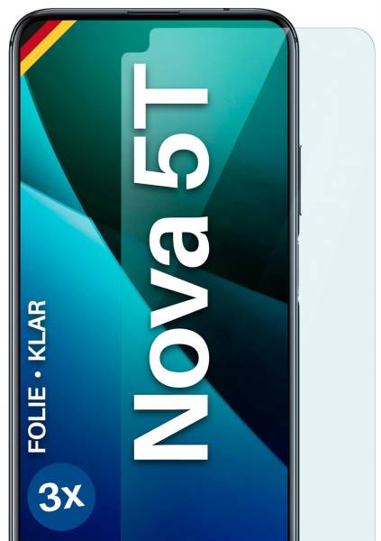 moex FlexProtect Klar für Huawei nova 5T – Schutzfolie für unsichtbaren Displayschutz, Ultra klar