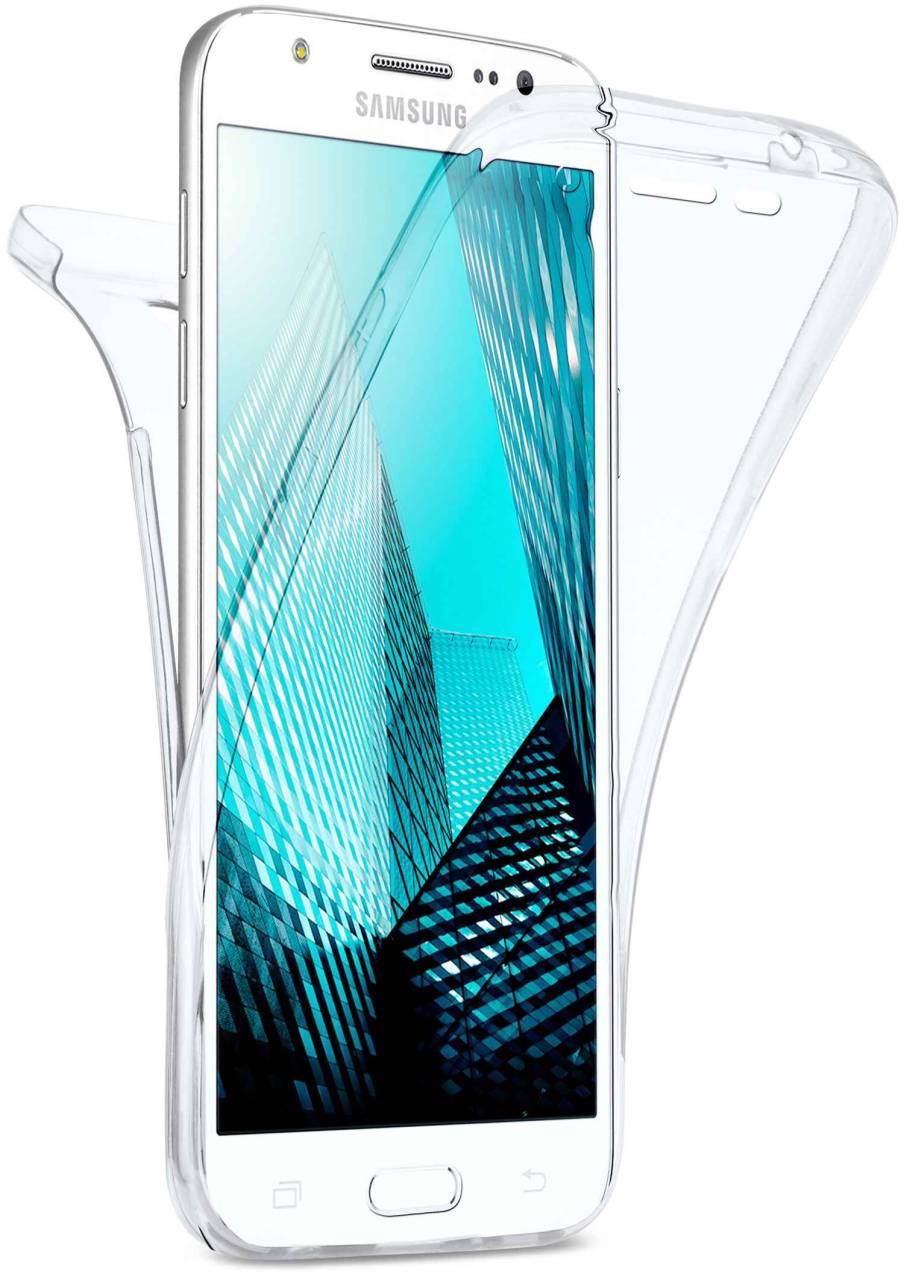 moex Double Case für Samsung Galaxy J5 (2016) – 360 Grad Hülle aus Silikon, Rundumschutz beidseitig