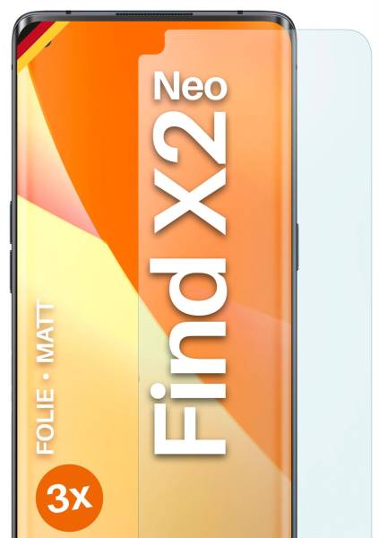 moex FlexProtect Matt für Oppo Find X2 Neo – Anti Reflex Schutzfolie für besten Displayschutz, Matt