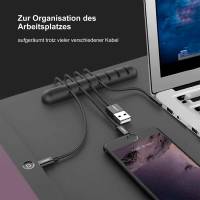 Ugreen Kabelorganisator – Selbstklebender Kabelhalter für Smartphone und andere Geräte, für 7 Kabel