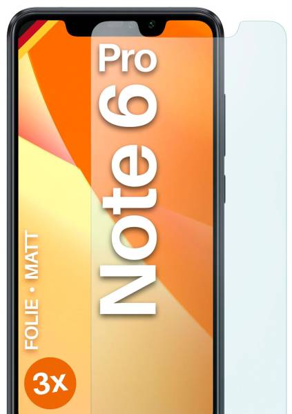 moex FlexProtect Matt für Xiaomi Redmi Note 6 Pro – Anti Reflex Schutzfolie für besten Displayschutz, Matt