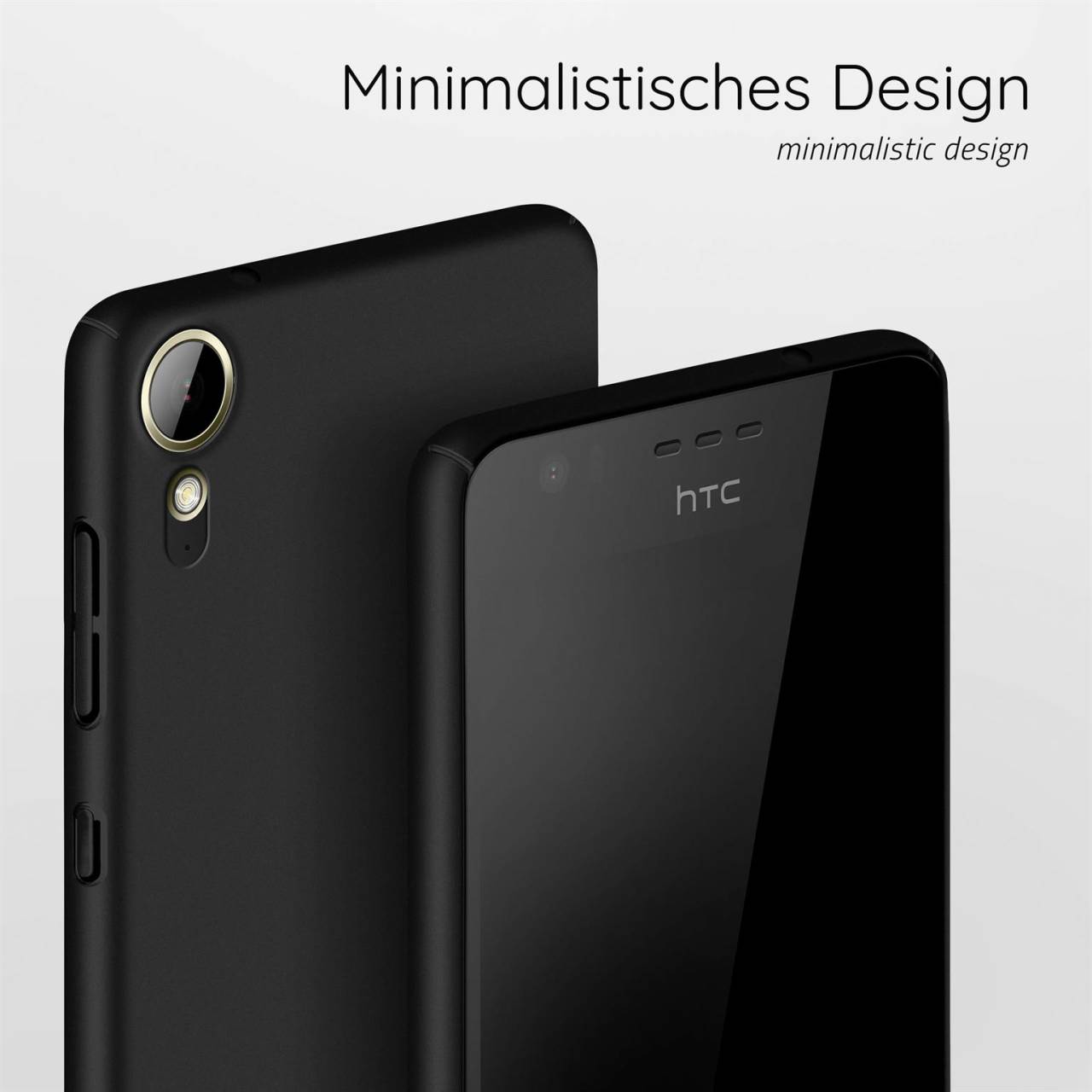 moex Alpha Case für HTC Desire 10 Lifestyle – Extrem dünne, minimalistische Hülle in seidenmatt