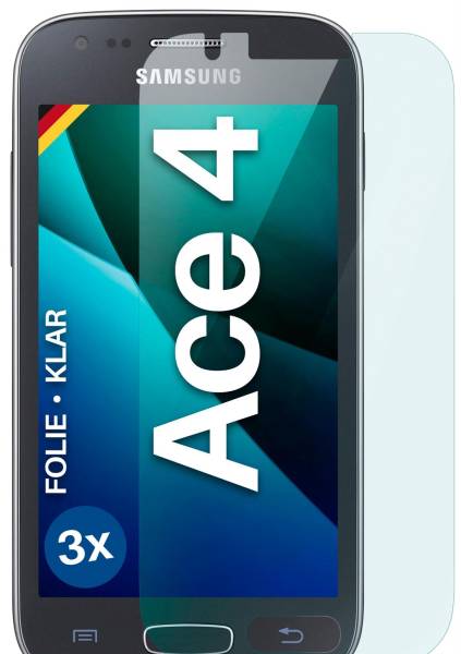 moex FlexProtect Klar für Samsung Galaxy Ace 4 – Schutzfolie für unsichtbaren Displayschutz, Ultra klar