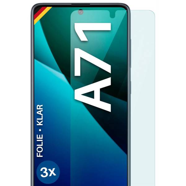 moex FlexProtect Klar für Samsung Galaxy A71 – Schutzfolie für unsichtbaren Displayschutz, Ultra klar