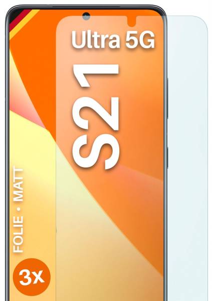moex FlexProtect Matt für Samsung Galaxy S21 Ultra – Anti Reflex Schutzfolie für besten Displayschutz, Matt