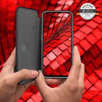 ONEFLOW Business Case für Motorola Moto G9 Plus – Klappbare Handytasche mit Kartenfach und Ständer