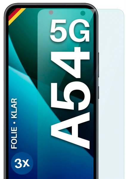 moex FlexProtect Klar für Samsung Galaxy A54 5G – Schutzfolie für unsichtbaren Displayschutz, Ultra klar
