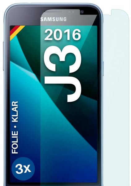 moex FlexProtect Klar für Samsung Galaxy J3 (2016) – Schutzfolie für unsichtbaren Displayschutz, Ultra klar