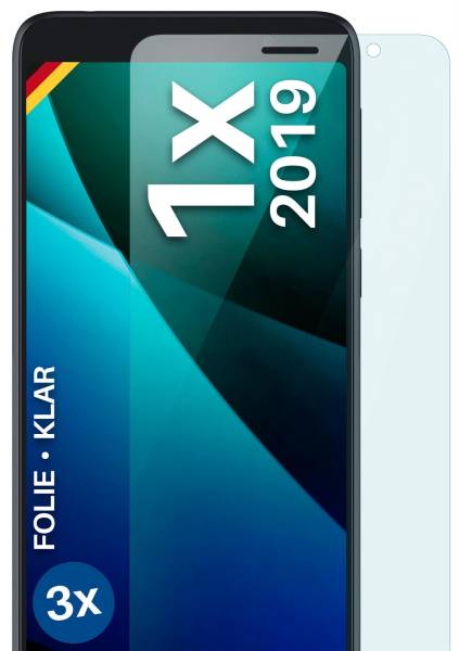 moex FlexProtect Klar für Alcatel 1x (2019) – Schutzfolie für unsichtbaren Displayschutz, Ultra klar