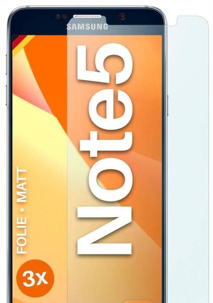 moex FlexProtect Matt für Samsung Galaxy Note 5 – Anti Reflex Schutzfolie für besten Displayschutz, Matt