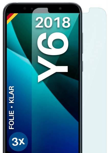 moex FlexProtect Klar für Huawei Y6 (2018) – Schutzfolie für unsichtbaren Displayschutz, Ultra klar