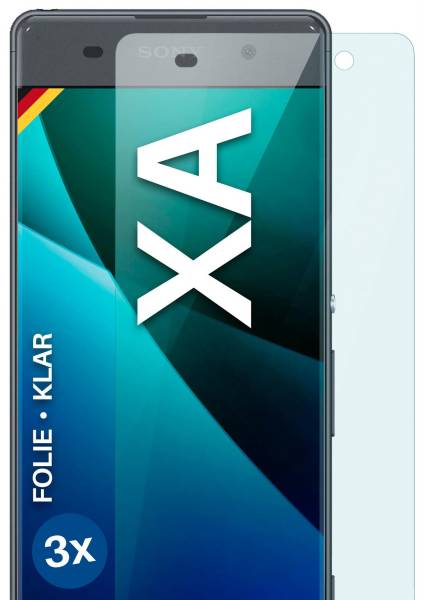 moex FlexProtect Klar für Sony Xperia XA – Schutzfolie für unsichtbaren Displayschutz, Ultra klar