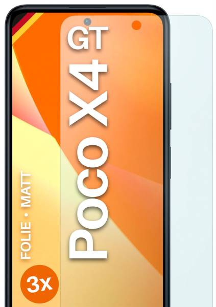 moex FlexProtect Matt für Xiaomi Poco X4 GT – Anti Reflex Schutzfolie für besten Displayschutz, Matt