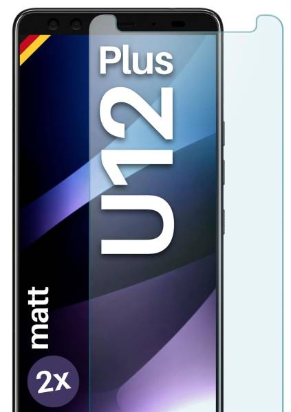 moex ShockProtect Matt für HTC U12 Plus – Panzerglas für kratzfesten Displayschutz, Anti Reflex