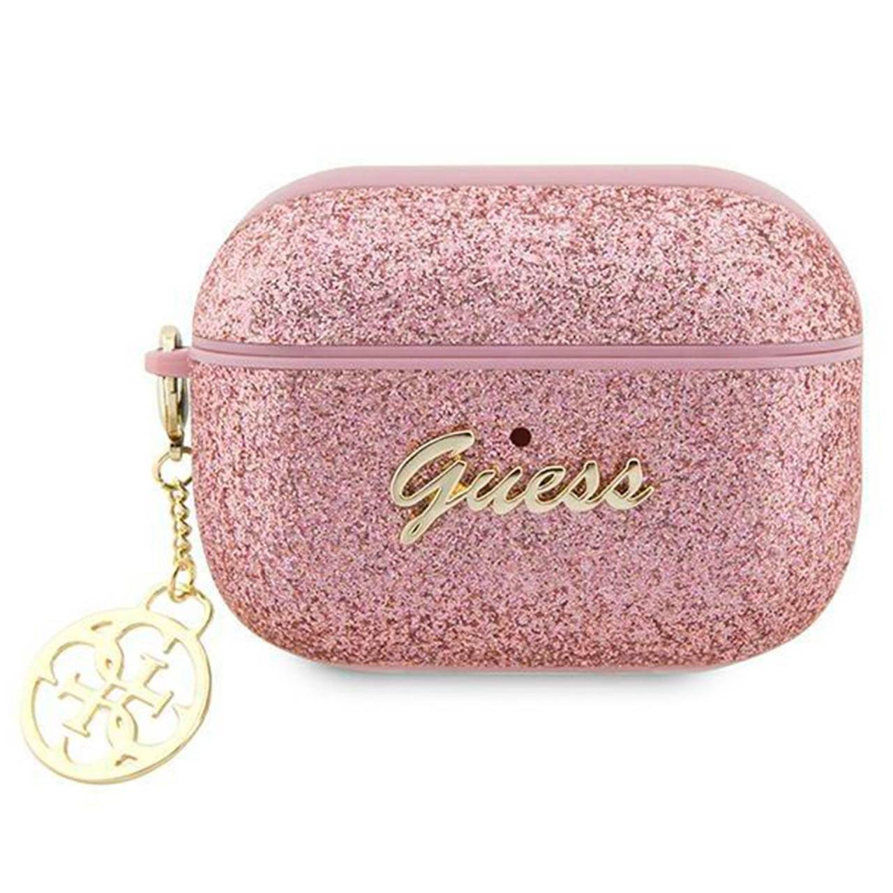 Guess Glitter Flake Hülle – Schutzhülle für True Wireless Kopfhörer mit Glitzer und kabellosem Laden