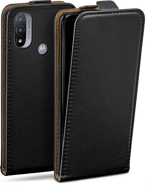 moex Flip Case für Motorola Moto E20 – PU Lederhülle mit 360 Grad Schutz, klappbar