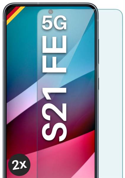moex ShockProtect Klar für Samsung Galaxy S21 FE 5G – Panzerglas für kratzfesten Displayschutz, Ultra klar