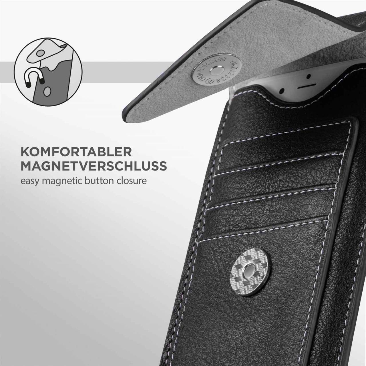ONEFLOW Zeal Case für Motorola Edge 30 Fusion – Handy Gürteltasche aus PU Leder mit Kartenfächern