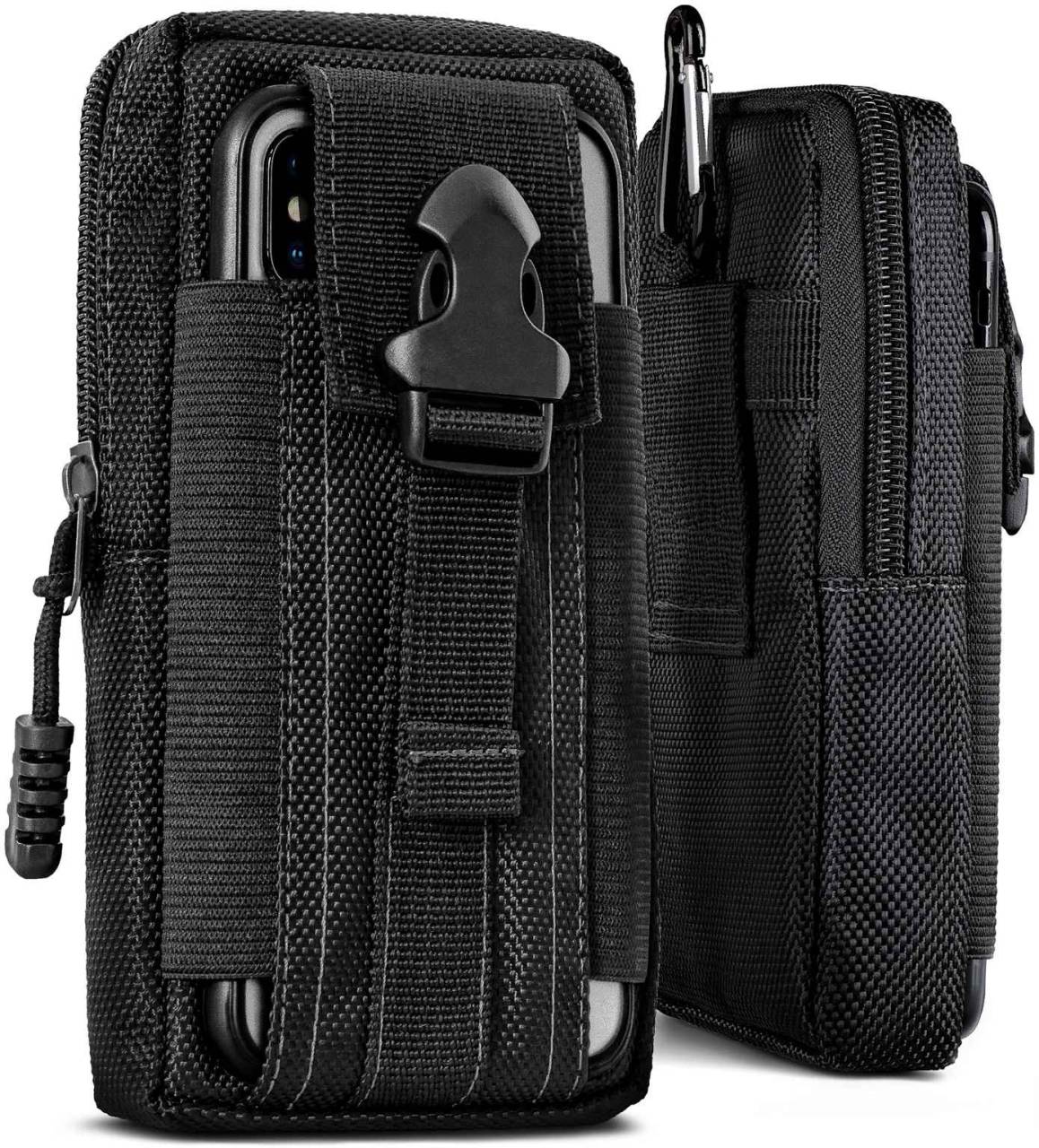 ONEFLOW Survival Case für Apple iPhone 15 Pro – Handy Gürteltasche aus Oxford Nylon mit Karabiner