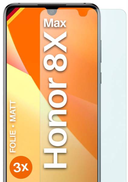 moex FlexProtect Matt für Huawei Honor 8X Max – Anti Reflex Schutzfolie für besten Displayschutz, Matt