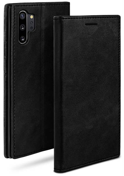 moex Casual Case für Samsung Galaxy Note 10 Plus – 360 Grad Schutz Booklet, PU Lederhülle mit Kartenfach