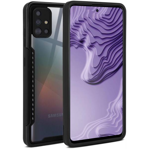 ONEFLOW Vanguard Case für Samsung Galaxy A51 – Stoßfeste Hybrid Schutzhülle mit klarer Rückseite