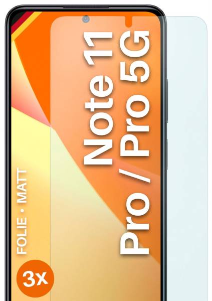 moex FlexProtect Matt für Xiaomi Redmi Note 11 Pro 5G – Anti Reflex Schutzfolie für besten Displayschutz, Matt