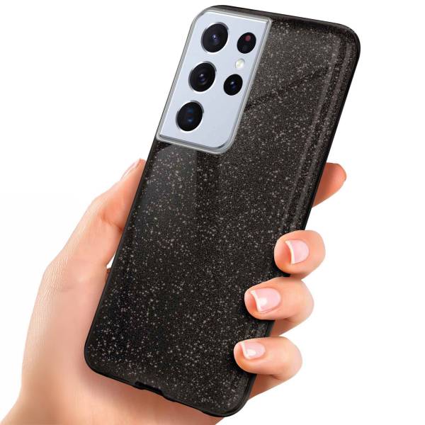 ONEFLOW Glitter Case Samsung Galaxy S21 Ultra mit Glitzer Look