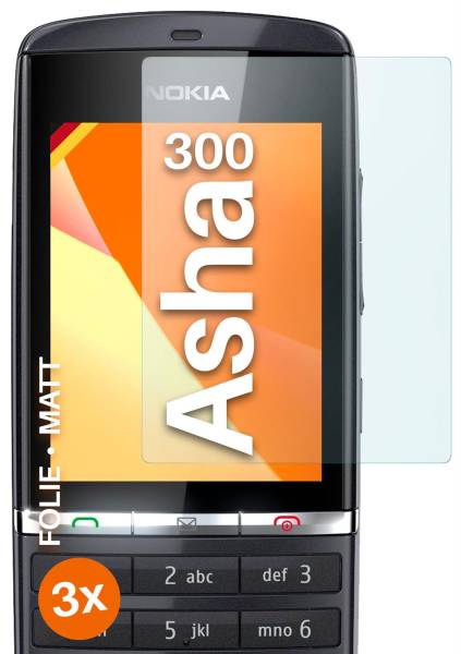 moex FlexProtect Matt für Nokia Asha 300 – Anti Reflex Schutzfolie für besten Displayschutz, Matt