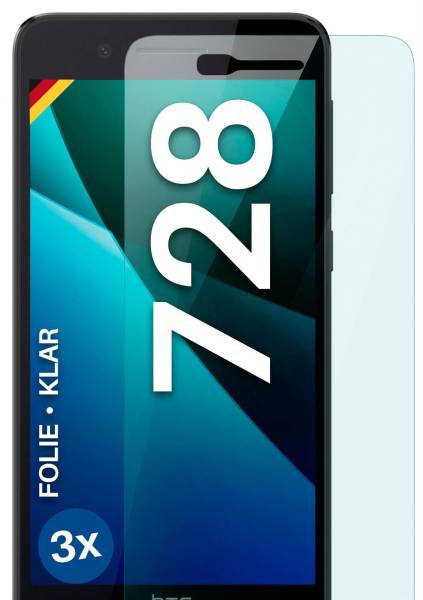 moex FlexProtect Klar für HTC Desire 728 – Schutzfolie für unsichtbaren Displayschutz, Ultra klar