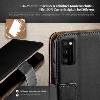moex Book Case für Samsung Galaxy A41 – Klapphülle aus PU Leder mit Kartenfach, Komplett Schutz