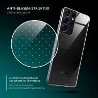 moex Aero Case für Samsung Galaxy S21 Ultra – Durchsichtige Hülle aus Silikon, Ultra Slim Handyhülle