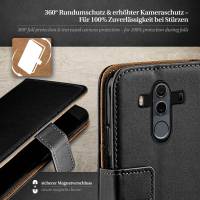moex Book Case für Huawei Mate 10 Pro – Klapphülle aus PU Leder mit Kartenfach, Komplett Schutz