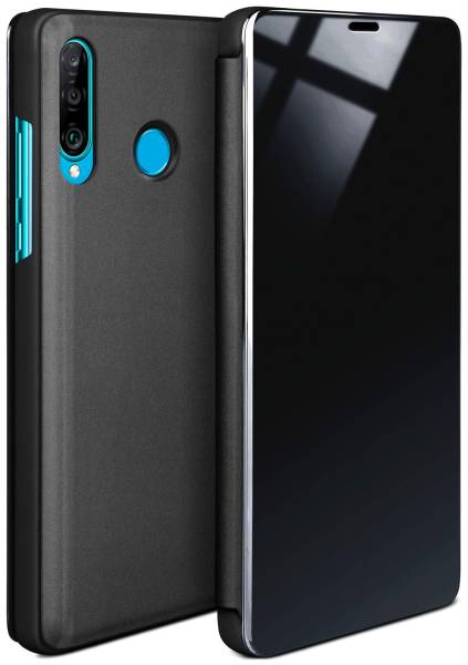 moex Void Case für Huawei P30 Lite New Edition – Klappbare 360 Grad Schutzhülle, Hochglanz Klavierlack Optik