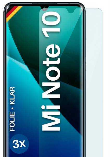 moex FlexProtect Klar für Xiaomi Mi Note 10 – Schutzfolie für unsichtbaren Displayschutz, Ultra klar