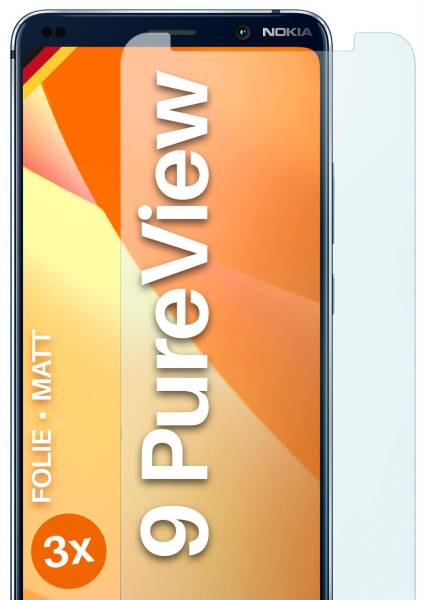 moex FlexProtect Matt für Nokia 9 PureView – Anti Reflex Schutzfolie für besten Displayschutz, Matt