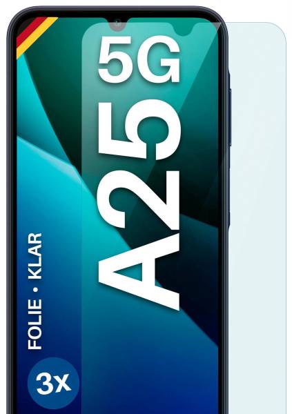 moex FlexProtect Klar für Samsung Galaxy A25 5G – Schutzfolie für unsichtbaren Displayschutz, Ultra klar