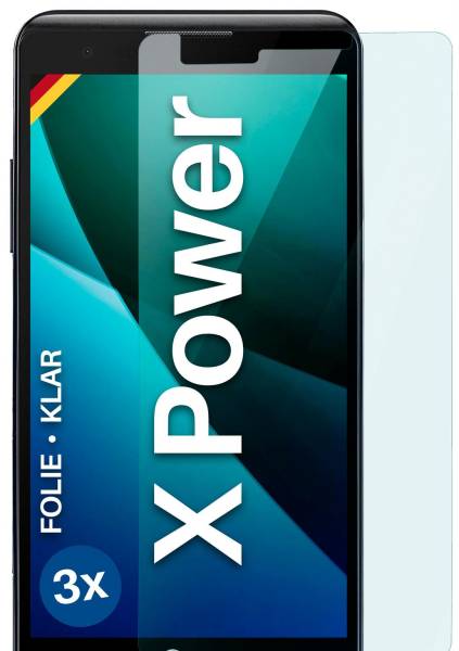 moex FlexProtect Klar für LG X Power – Schutzfolie für unsichtbaren Displayschutz, Ultra klar